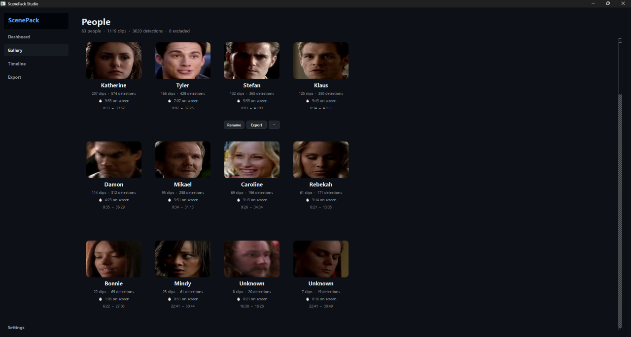 One-click export queue