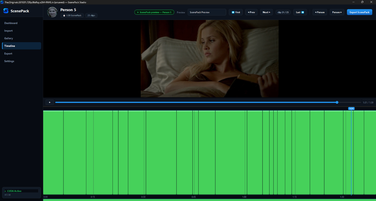 Timeline appearance tracking
